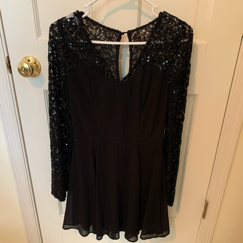 Sequin black dress